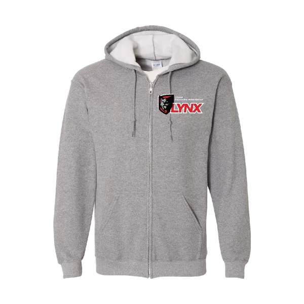 18600 gildan hoodie avec zip graphite cendre