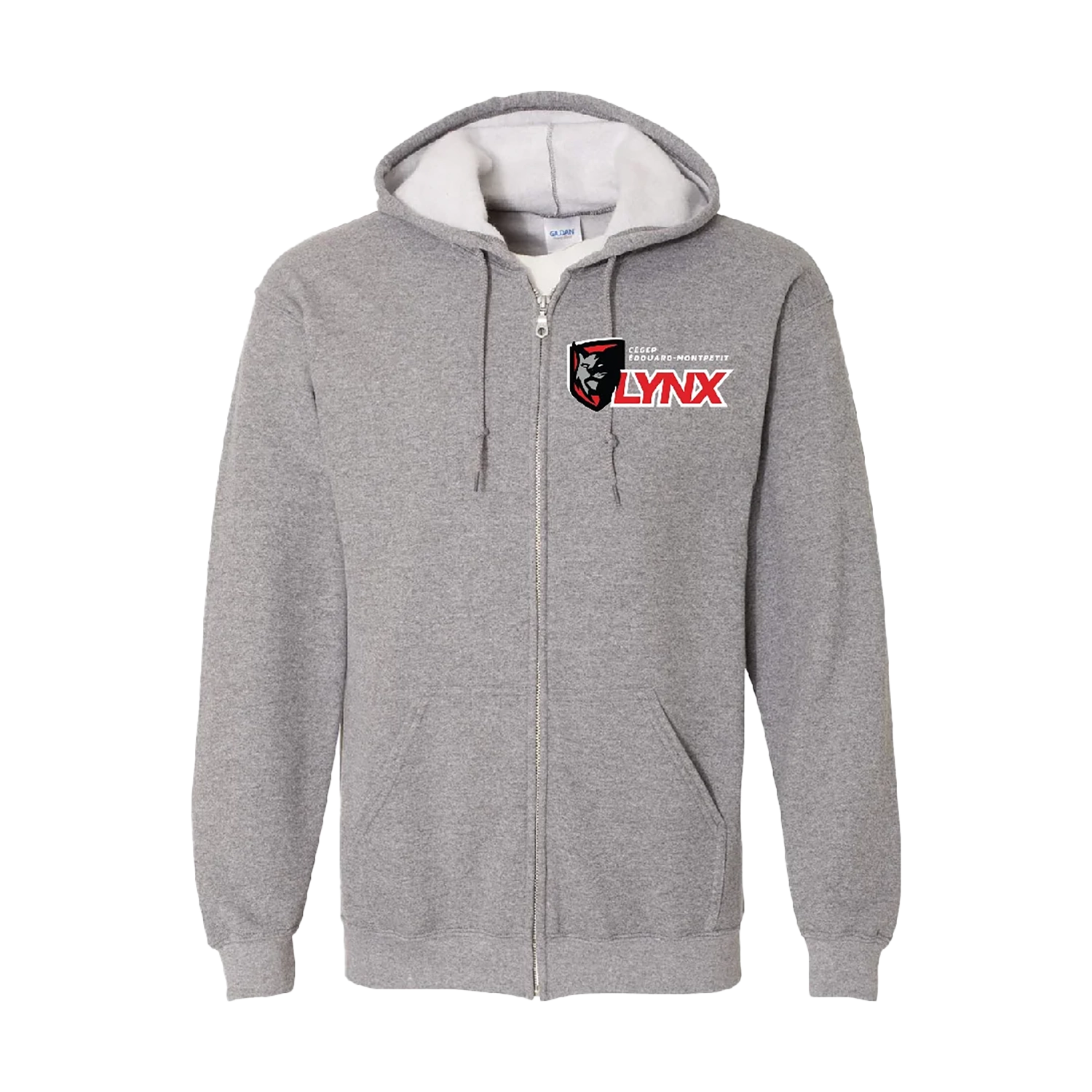 18600 gildan hoodie avec zip graphite cendre