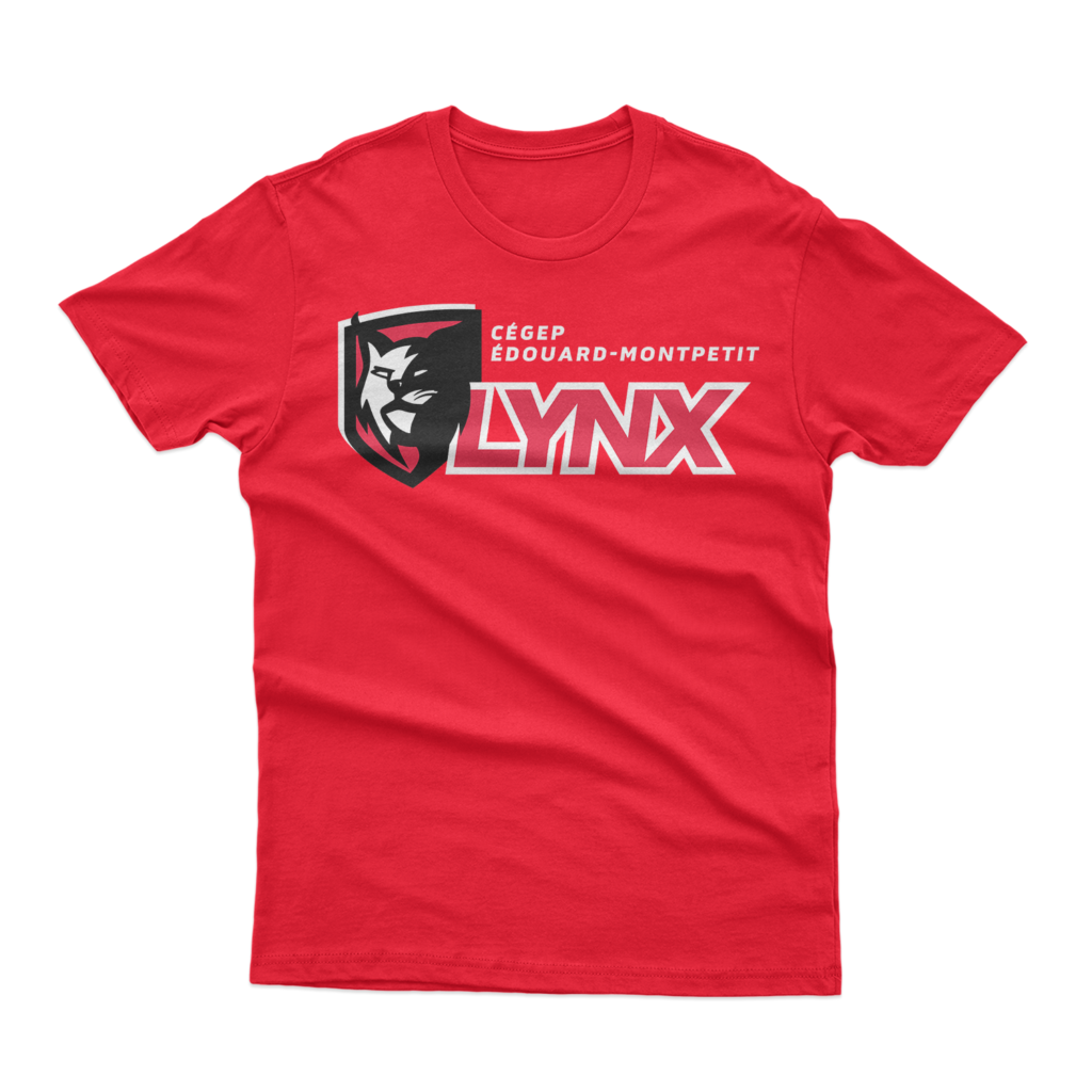 Lynx t shirt rouge